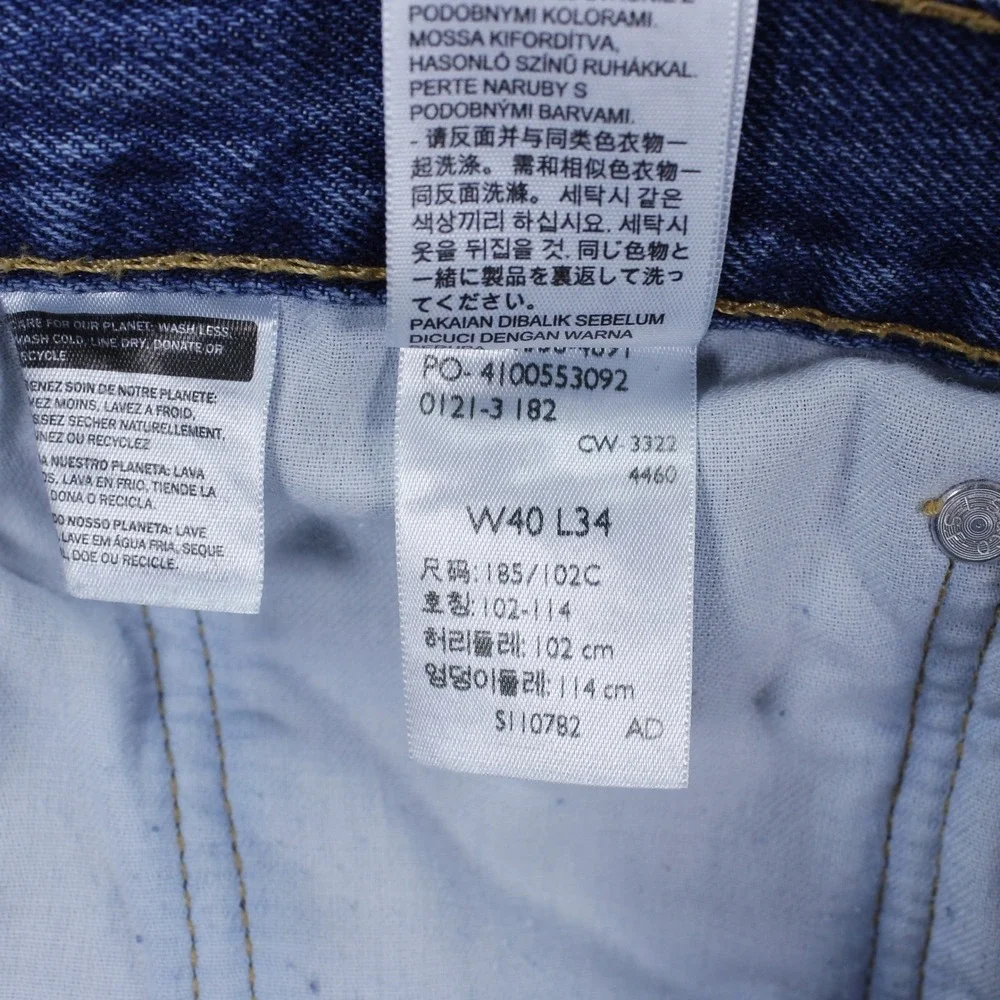 Levi's 550 Relaxed Fit Tapered Men's Jeans Blue Wash W40 L34 Big & Tall